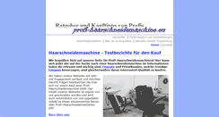 Desktop Screenshot of profi-haarschneidemaschine.eu